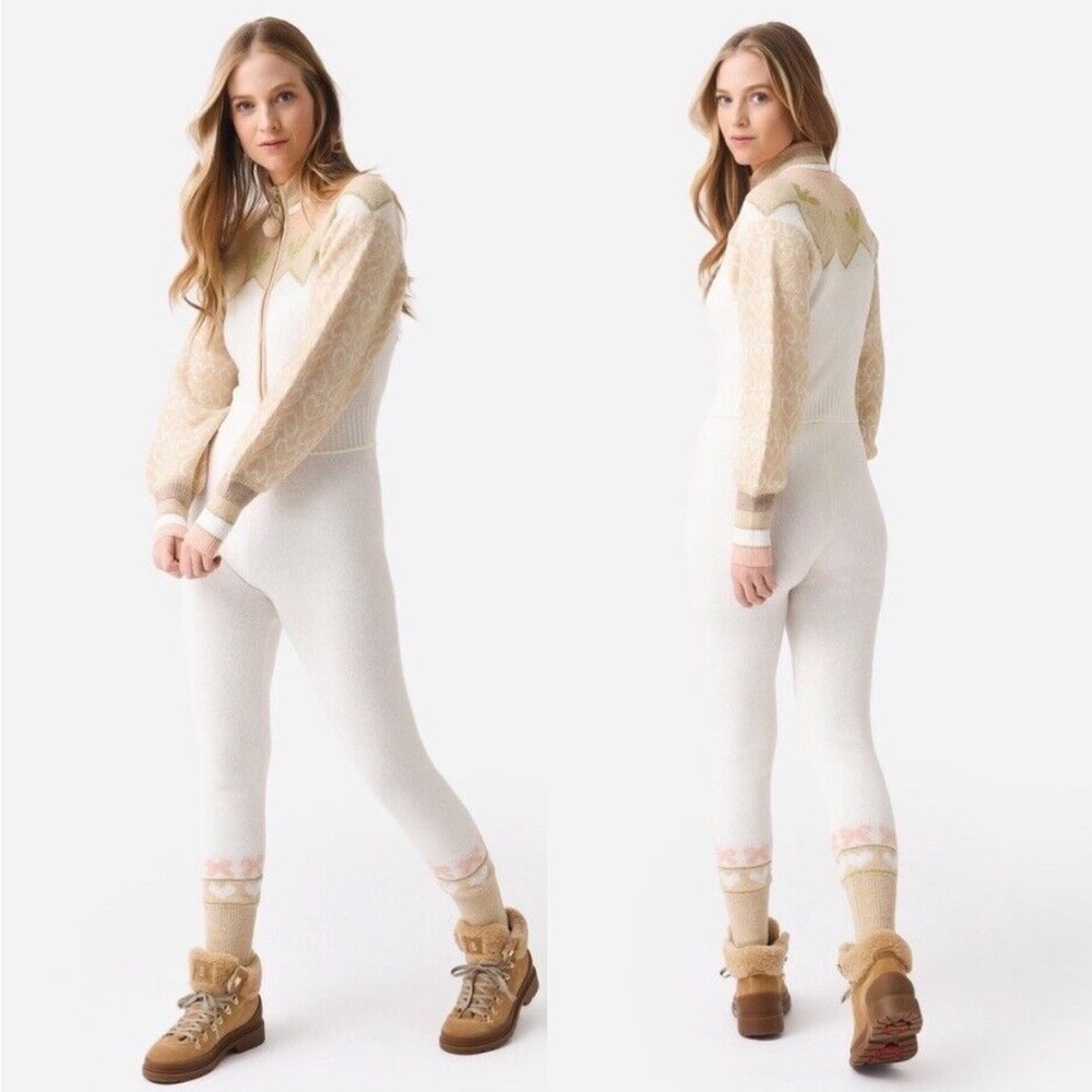 LoveShackFancy XL Cream Champagne Toast Jumpsuit